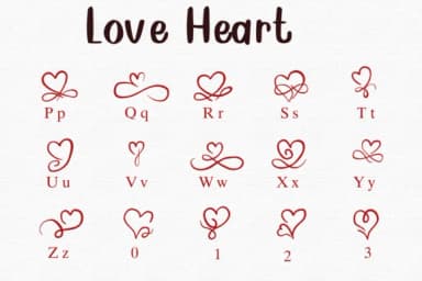 Love Heart by Nongyao — Dingbats Font — thumbnail 3