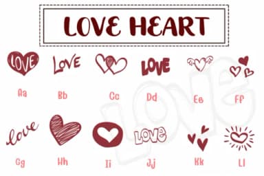 Love Heart by PraewDesigns — Dingbats Font — thumbnail 2