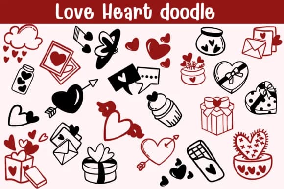 Love Heart Doodle by Sontaya — Dingbats Font