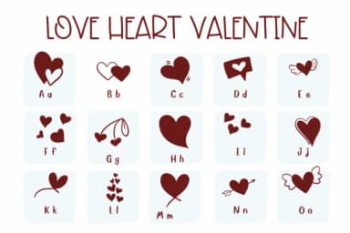 Love Heart Valentine by Sirinart — Dingbats Font — thumbnail 2