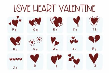 Love Heart Valentine by Sirinart — Dingbats Font — thumbnail 3