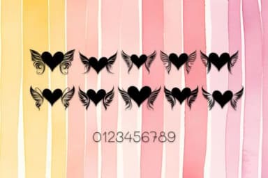 Love Heart &amp; Wing by MOMAT THIRTYONE — Dingbats Font — thumbnail 4