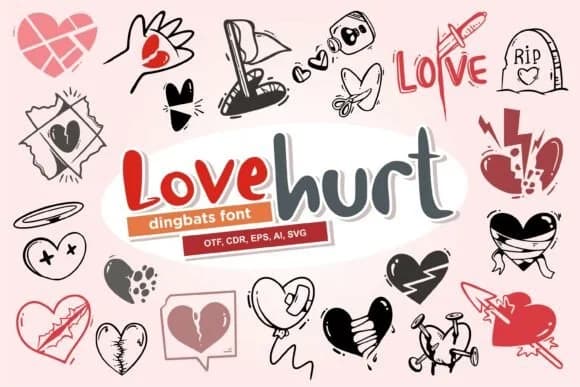 Love Hurt by onoborgol — Dingbats Font