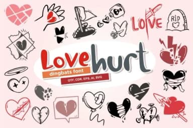 Love Hurt by onoborgol — Dingbats Font — thumbnail 1