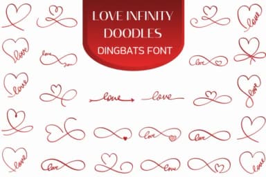 Love Infinity Doodles by Heartcraft Atelier — Dingbats Font — thumbnail 1