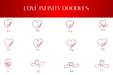 Love Infinity Doodles by Heartcraft Atelier — Dingbats Font — thumbnail 2