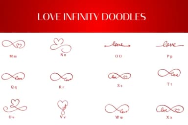 Love Infinity Doodles by Heartcraft Atelier — Dingbats Font — thumbnail 3