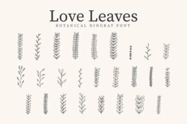 Love Leaves by CraftedType Studio — Dingbats Font — thumbnail 1