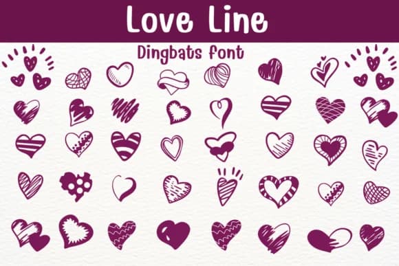 Love Line by Sontaya — Dingbats Font