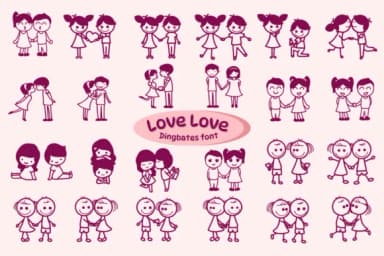 Love Love by Chonada — Dingbats Font — thumbnail 1