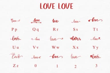 Love Love by Nongyao — Dingbats Font — thumbnail 2