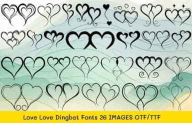 Love Love by MOMAT THIRTYONE — Dingbats Font — thumbnail 1