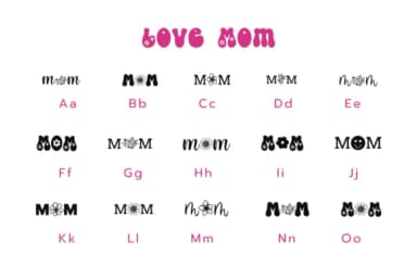 Love Mom Doodle by Pui Art — Dingbats Font — thumbnail 6