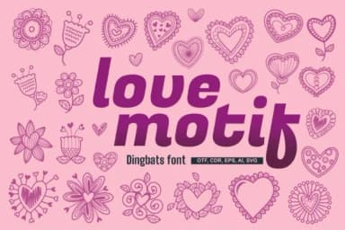 Love Motif by Onoborgol — Dingbats Font — thumbnail 1