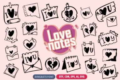 Love Notes by onoborgol — Dingbats Font — thumbnail 1