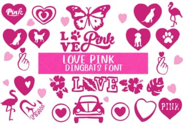 Love Pink by Nongyao — Dingbats Font — thumbnail 1