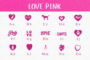 Love Pink by Nongyao — Dingbats Font — thumbnail 2