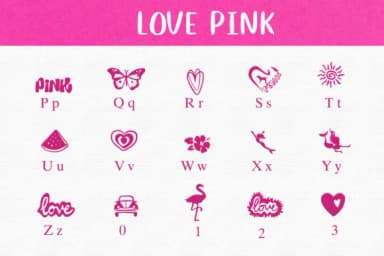 Love Pink by Nongyao — Dingbats Font — thumbnail 3