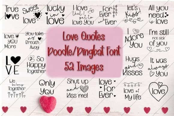 Love Quotes by Mary Kay's Magic — Dingbats Font