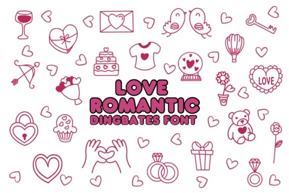 Love Romantic by Chonada — Dingbats Font
