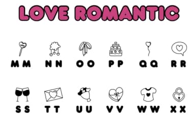 Love Romantic by Chonada — Dingbats Font — thumbnail 3