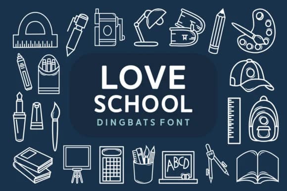 Love School by Situjuh — Dingbats Font
