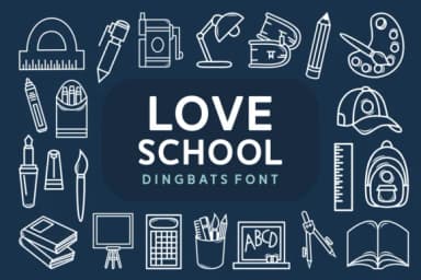 Love School by Situjuh — Dingbats Font — thumbnail 1