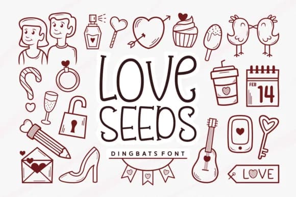 Love Seeds by Dito (7NTypes) — Dingbats Font
