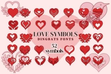 Love Symbols by Eystore — Dingbats Font — thumbnail 1