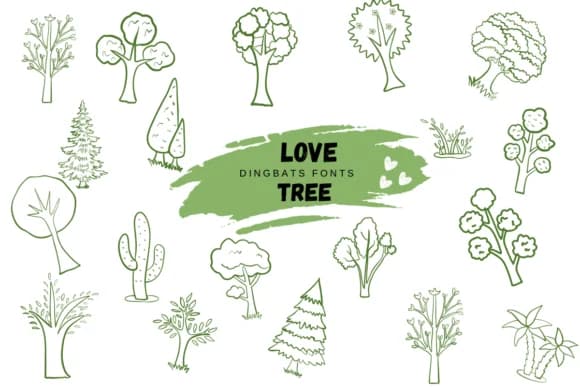 Love Tree by Suphitchaya — Dingbats Font