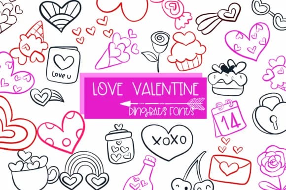 Love Valentine by Sirinart — Dingbats Font
