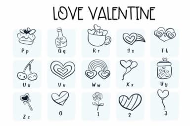 Love Valentine by Sirinart — Dingbats Font — thumbnail 3