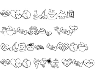 Love Valentine by Sirinart — Dingbats Font — thumbnail 8