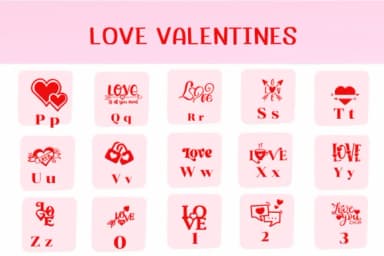 Love Valentines by Ketsarin — Dingbats Font — thumbnail 3
