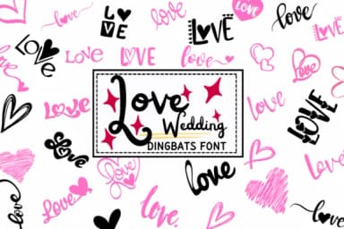 Love Wedding by PraewDesigns — Dingbats Font — thumbnail 1