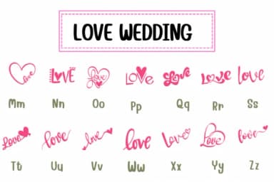 Love Wedding by PraewDesigns — Dingbats Font — thumbnail 3