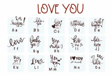 Love You by Sirinart — Dingbats Font — thumbnail 2