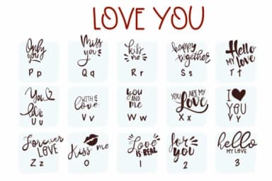 Love You by Sirinart — Dingbats Font — thumbnail 3