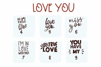 Love You by Sirinart — Dingbats Font — thumbnail 4