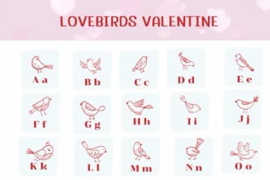 Lovebirds Valentine by Ketsarin — Dingbats Font — thumbnail 2