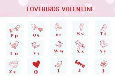 Lovebirds Valentine by Ketsarin — Dingbats Font — thumbnail 3