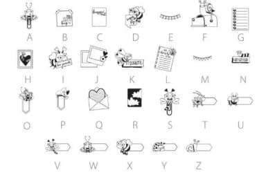 Lovebugs Dingbats by Illustration Ink — Dingbats Font — thumbnail 3
