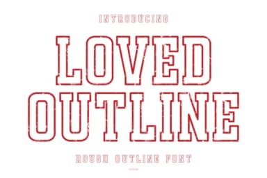 Loved Outline by Eystore — Slab Serif Font — thumbnail 1