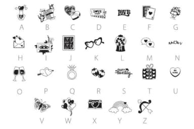 Lovedays Dingbats by Illustration Ink — Dingbats Font — thumbnail 3