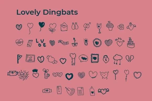 Lovely by Ciriative — Dingbats Font