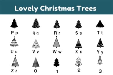 Lovely Christmas Trees by Nun Sukhwan — Dingbats Font — thumbnail 6