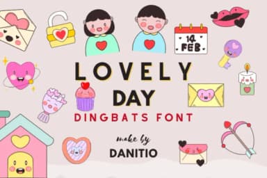 Lovely Day by danita.kukkai — Dingbats Font — thumbnail 1