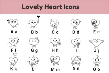 Lovely Heart Icons by Nun Sukhwan — Dingbats Font — thumbnail 7