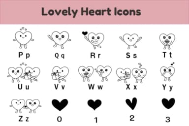 Lovely Heart Icons by Nun Sukhwan — Dingbats Font — thumbnail 8