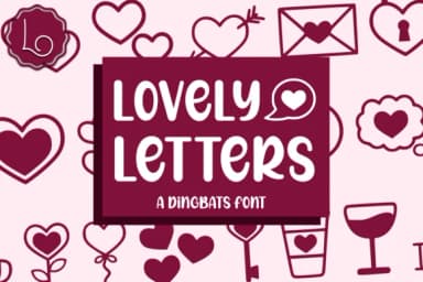 Lovely Letters by La Oliveira — Dingbats Font — thumbnail 1